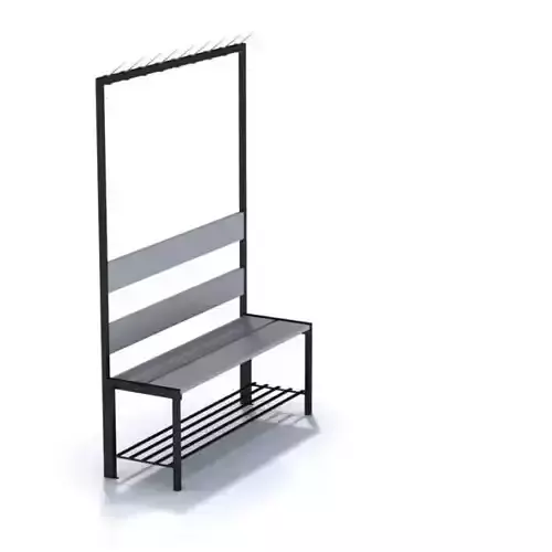 Hat Coat Shoe Hall Stand 3D model