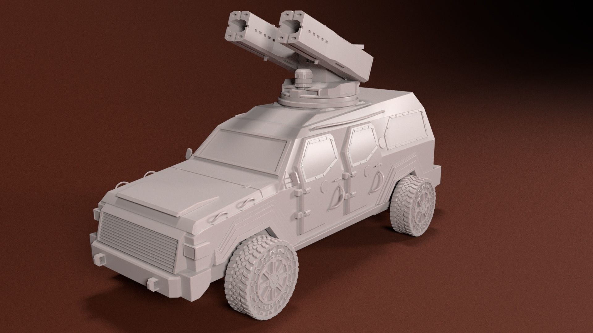 28mm Armored Car - Bison 3D print model_5