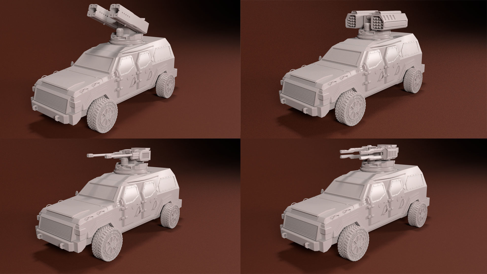 28mm Armored Car - Bison 3D print model_1