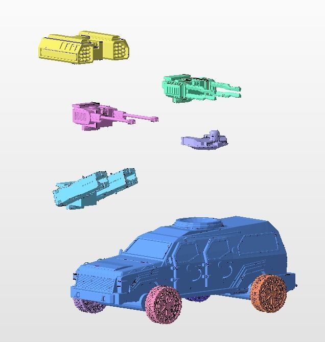 28mm Armored Car - Bison 3D print model_6