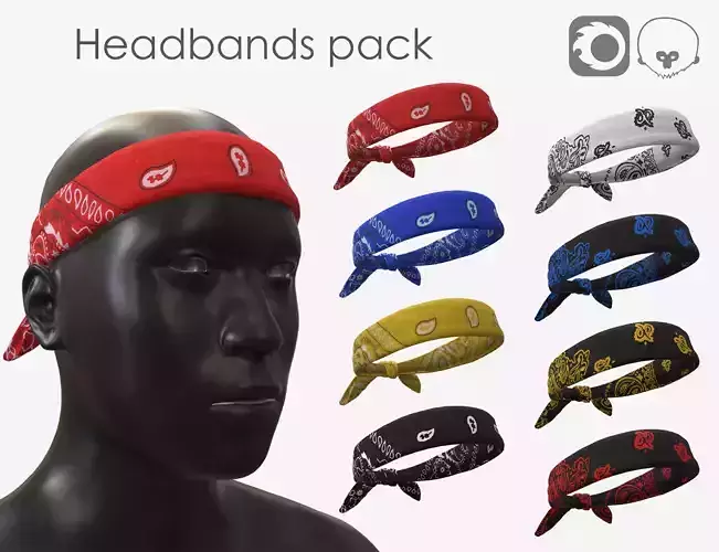 Headbands pack 3D Model Collection