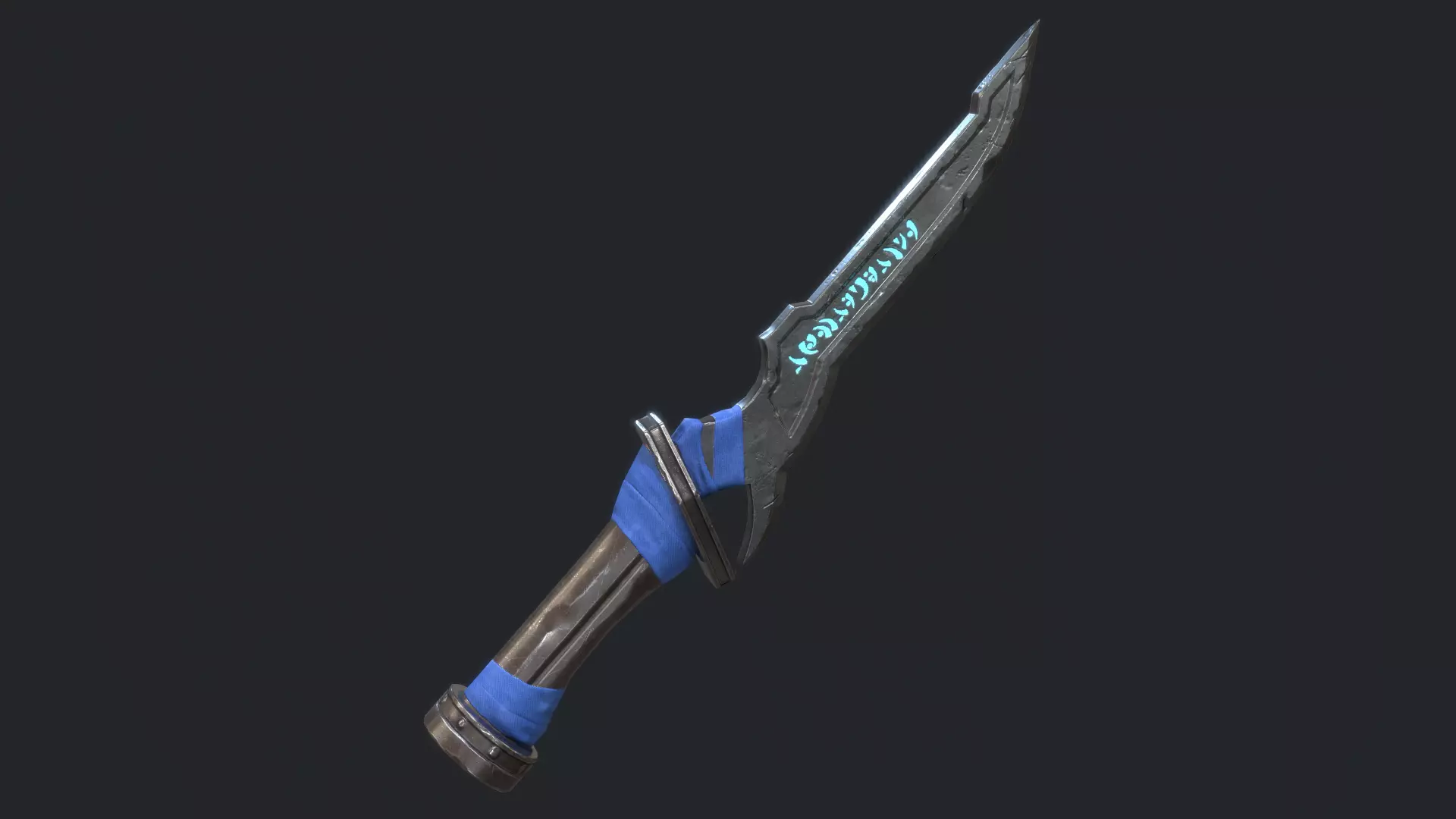 Fantasy Stylish- Dagger of Faith Low-poly 3D model_0