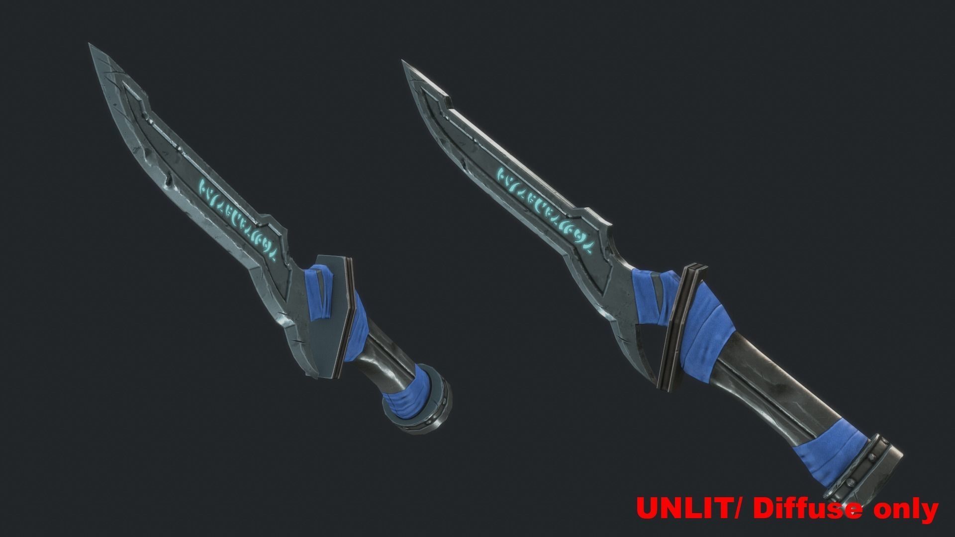 Fantasy Stylish- Dagger of Faith Low-poly 3D model_1