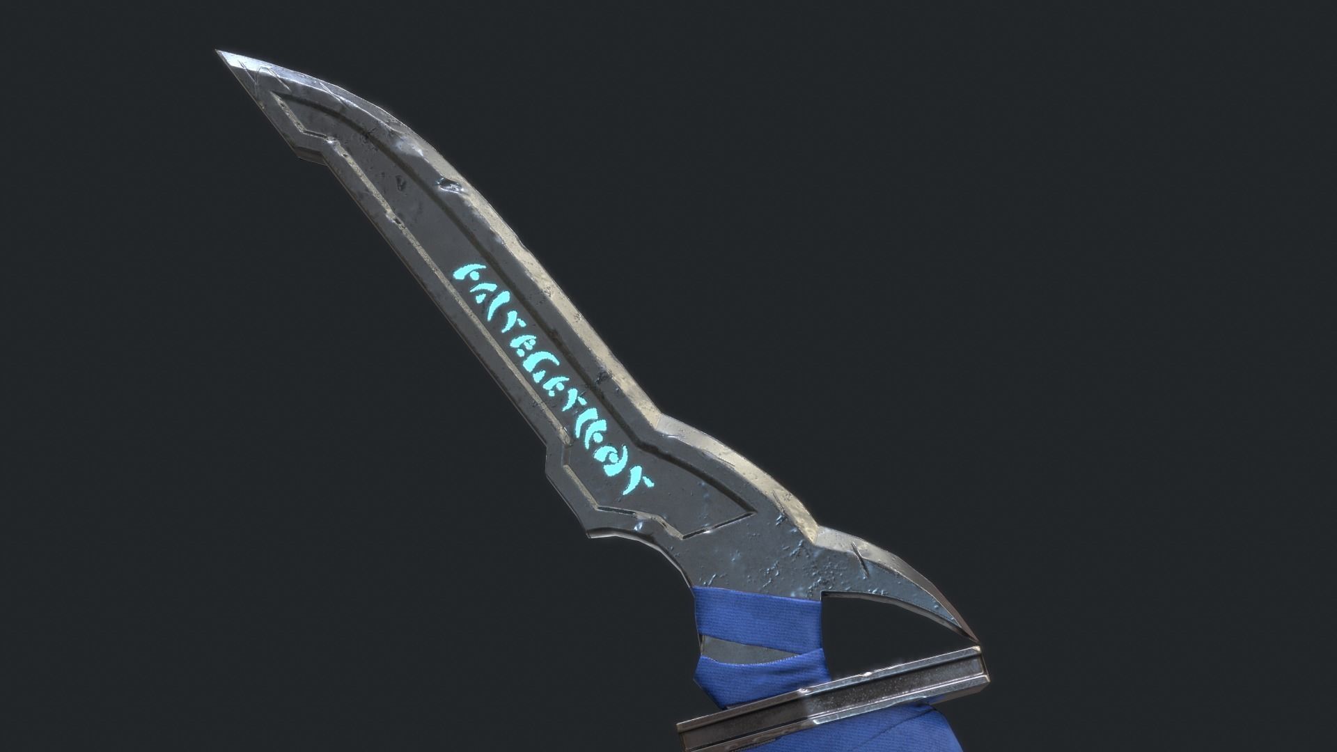 Fantasy Stylish- Dagger of Faith Low-poly 3D model_3