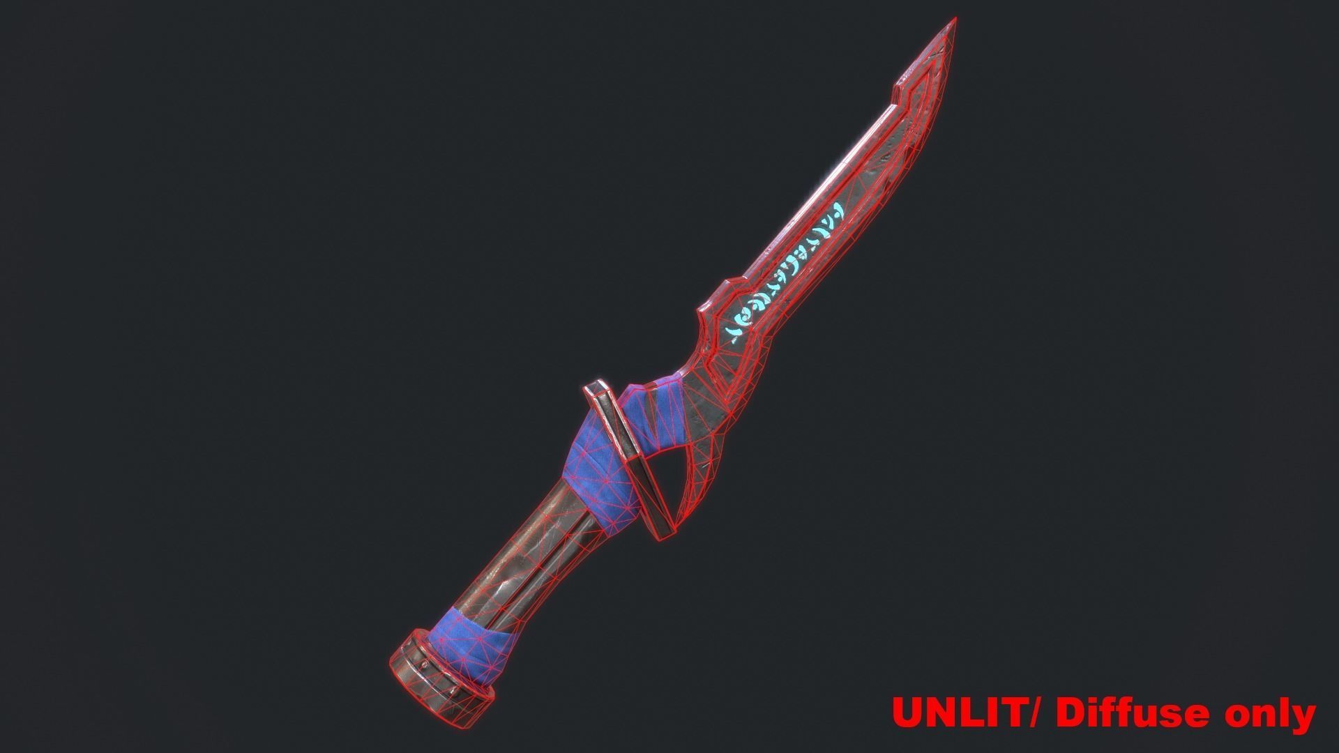 Fantasy Stylish- Dagger of Faith Low-poly 3D model_2