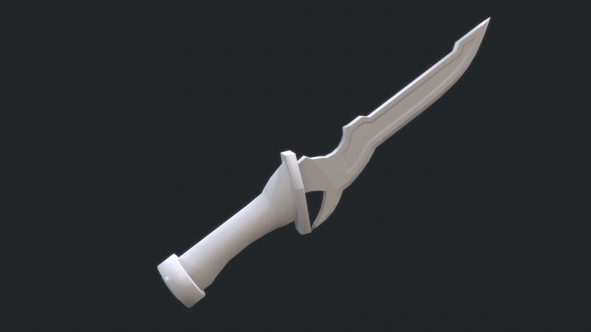 Fantasy Stylish- Dagger of Faith Low-poly 3D model_6