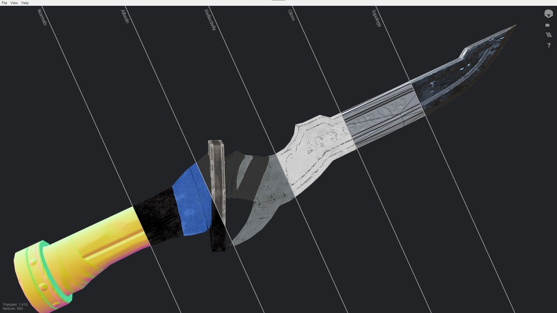 Fantasy Stylish- Dagger of Faith Low-poly 3D model_5