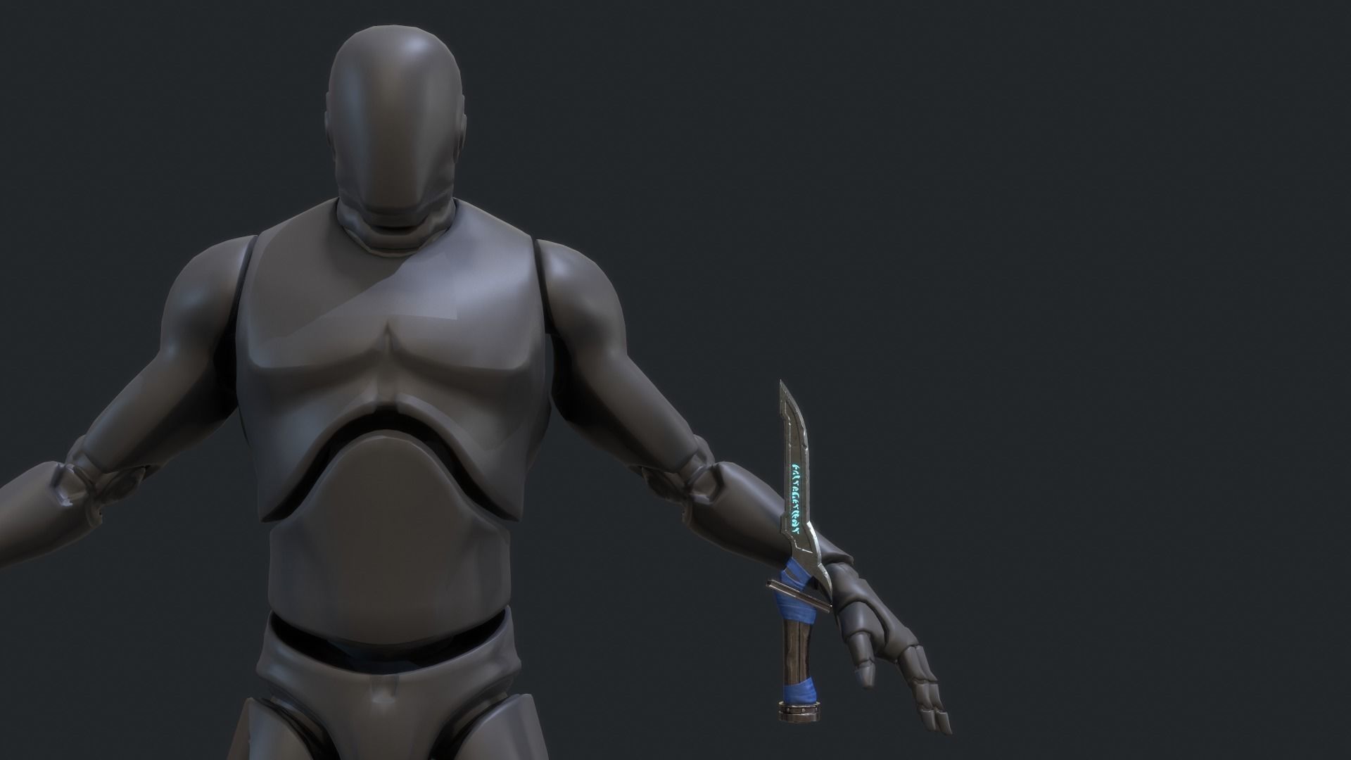 Fantasy Stylish- Dagger of Faith Low-poly 3D model_7