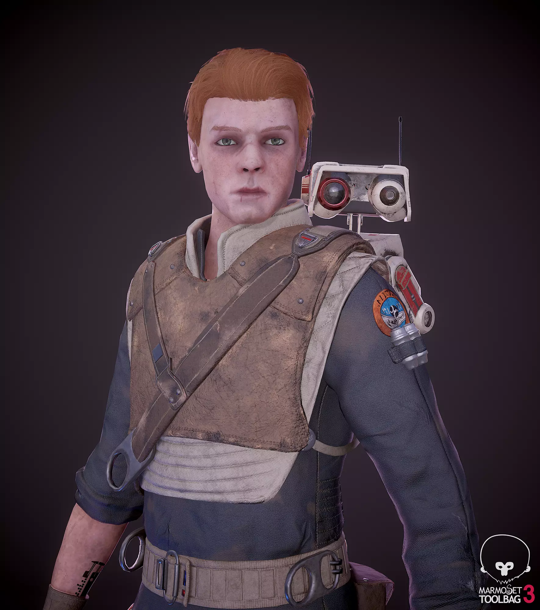 Cal Kestis Game Character -Ready To Rigg Low-poly 3D model