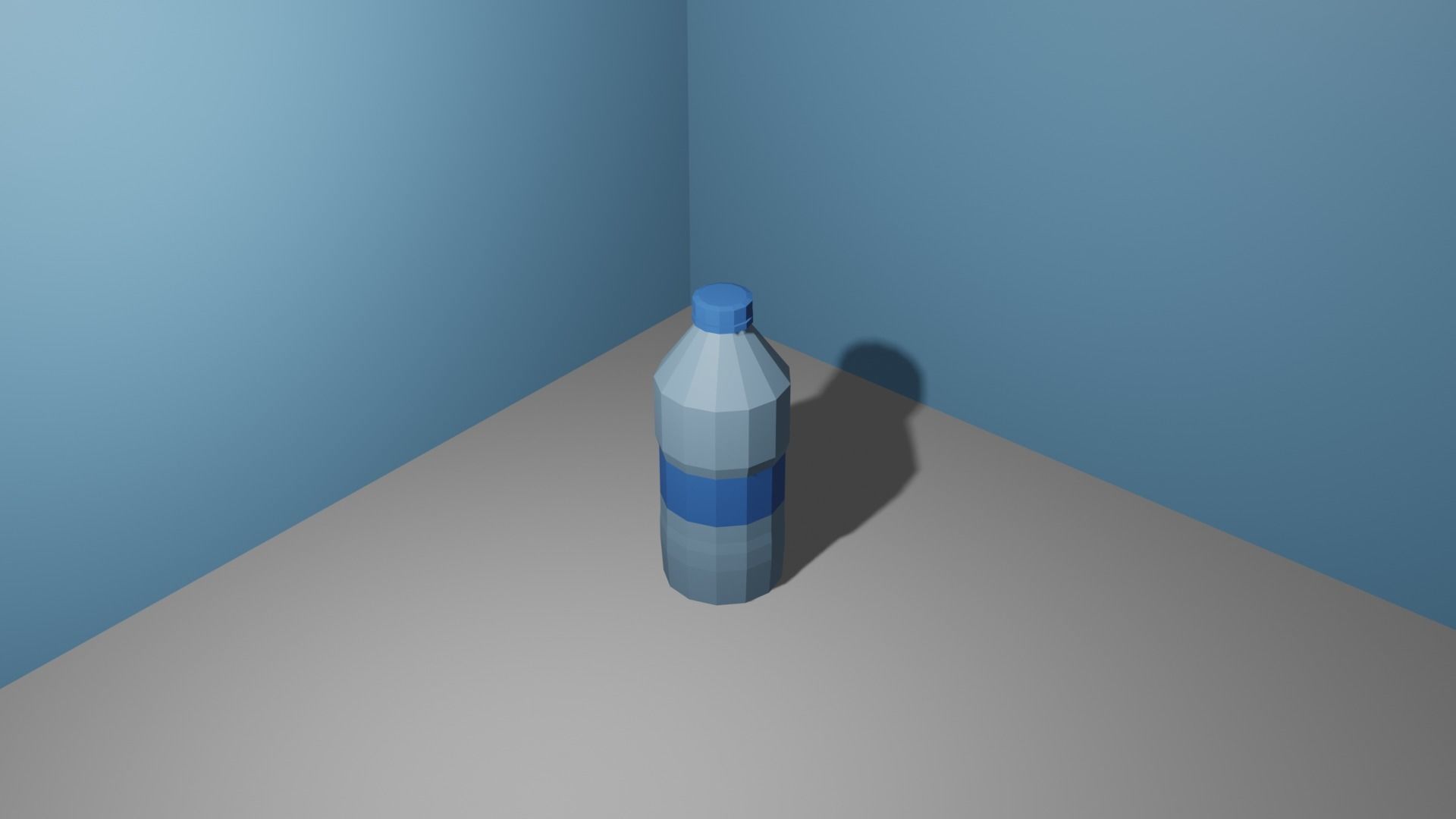 Low Poly Water Bottle Low-poly 3D model_2