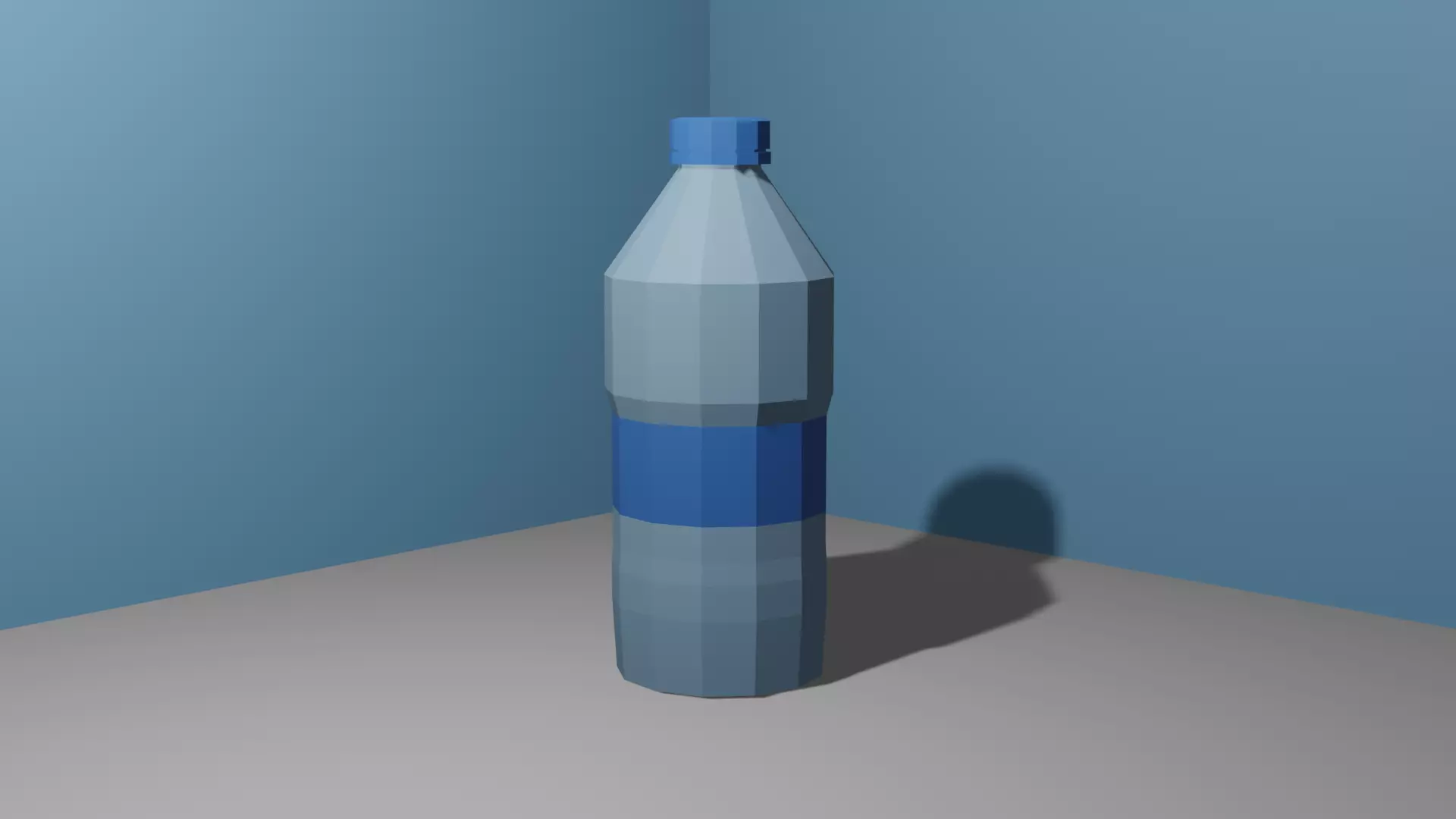 Low Poly Water Bottle Low-poly 3D model_0