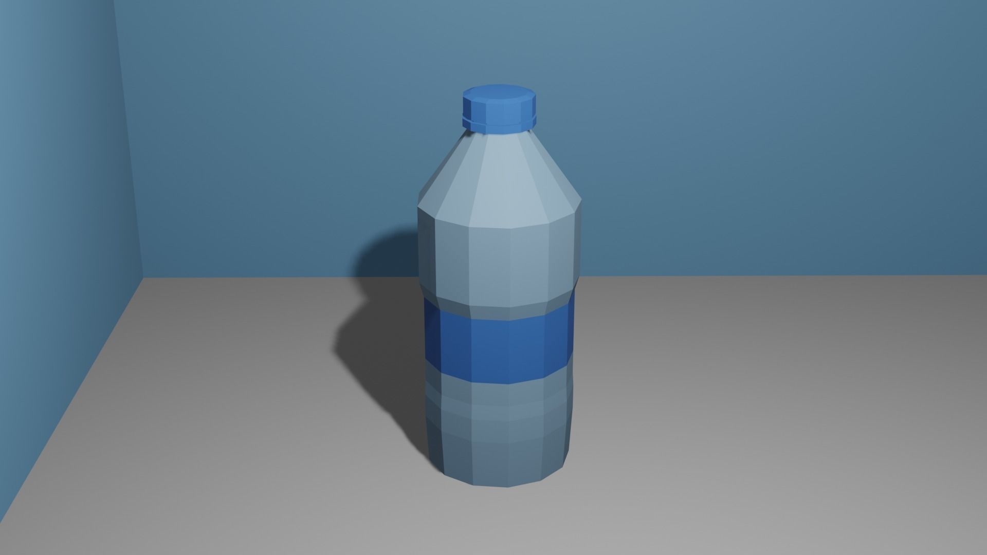 Low Poly Water Bottle Low-poly 3D model_1
