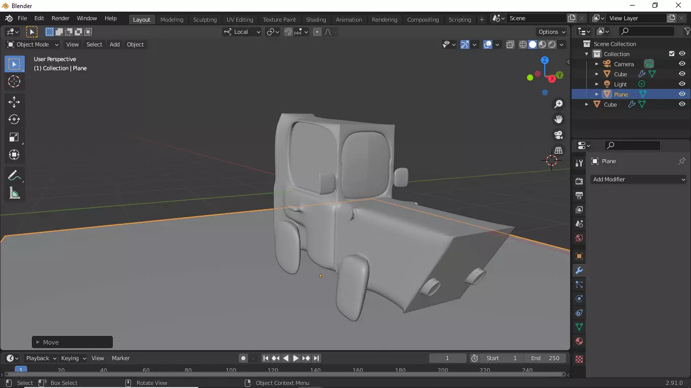 Car simple model Free 3D model_0