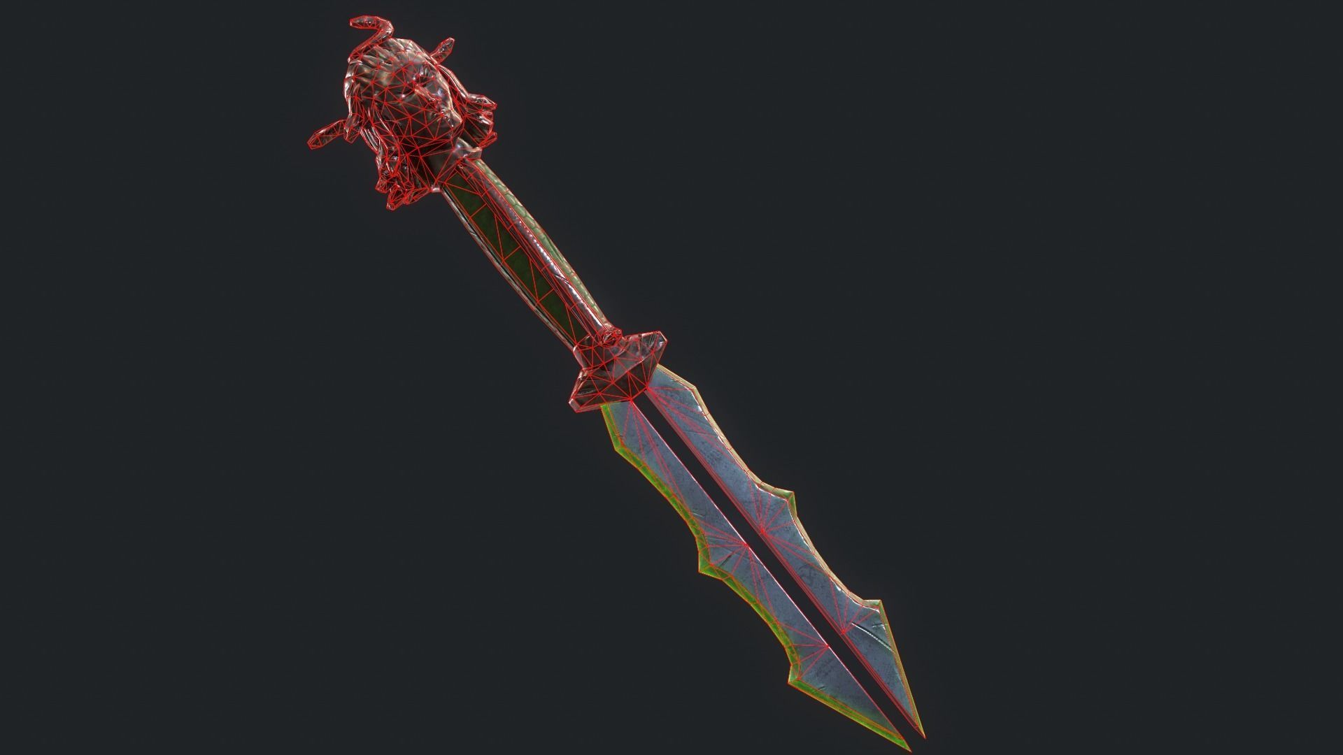 Fantasy Stylish- Dagger of Medusa Low-poly 3D model_2