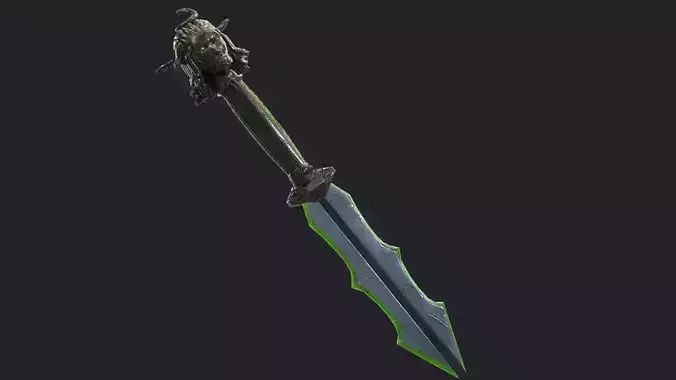 Fantasy Stylish- Dagger of Medusa Low-poly 3D model