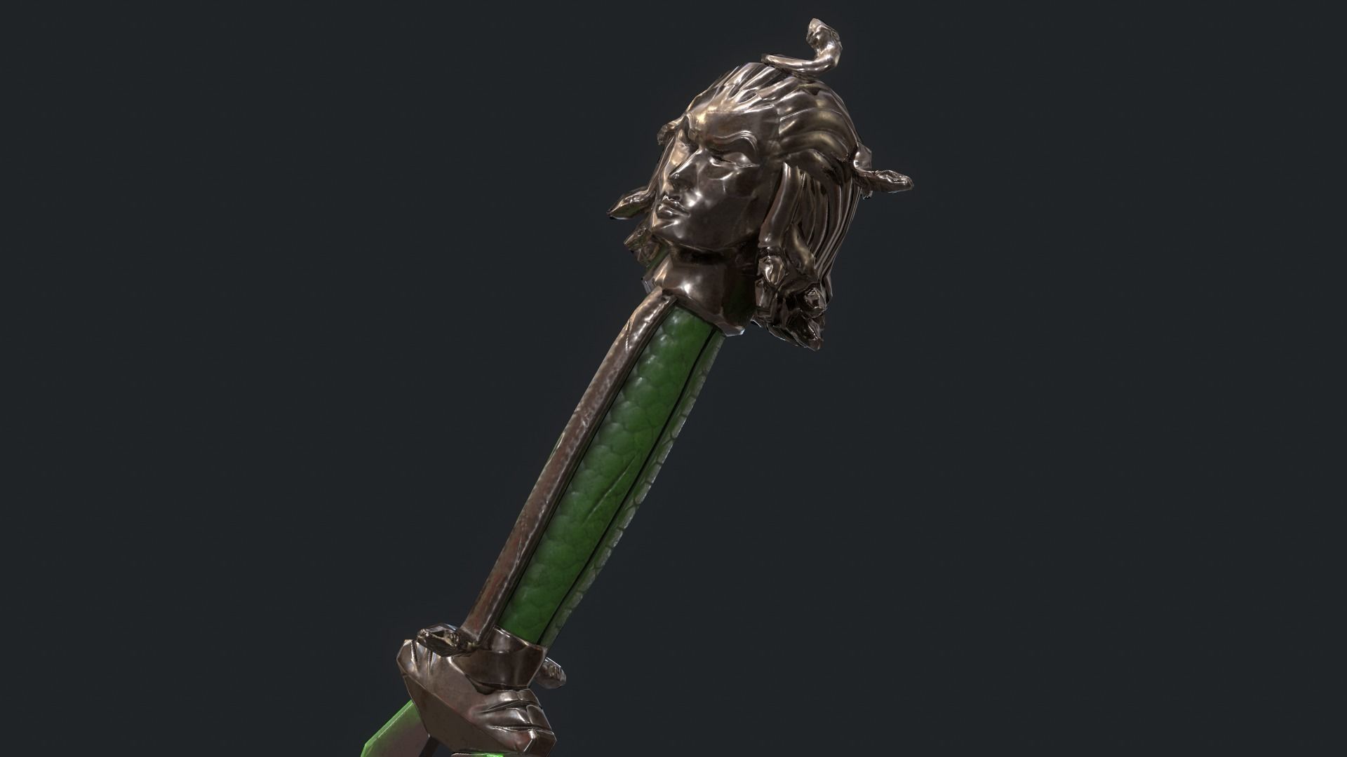 Fantasy Stylish- Dagger of Medusa Low-poly 3D model_3