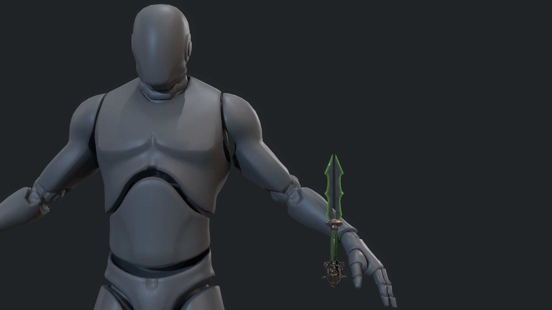 Fantasy Stylish- Dagger of Medusa Low-poly 3D model_7