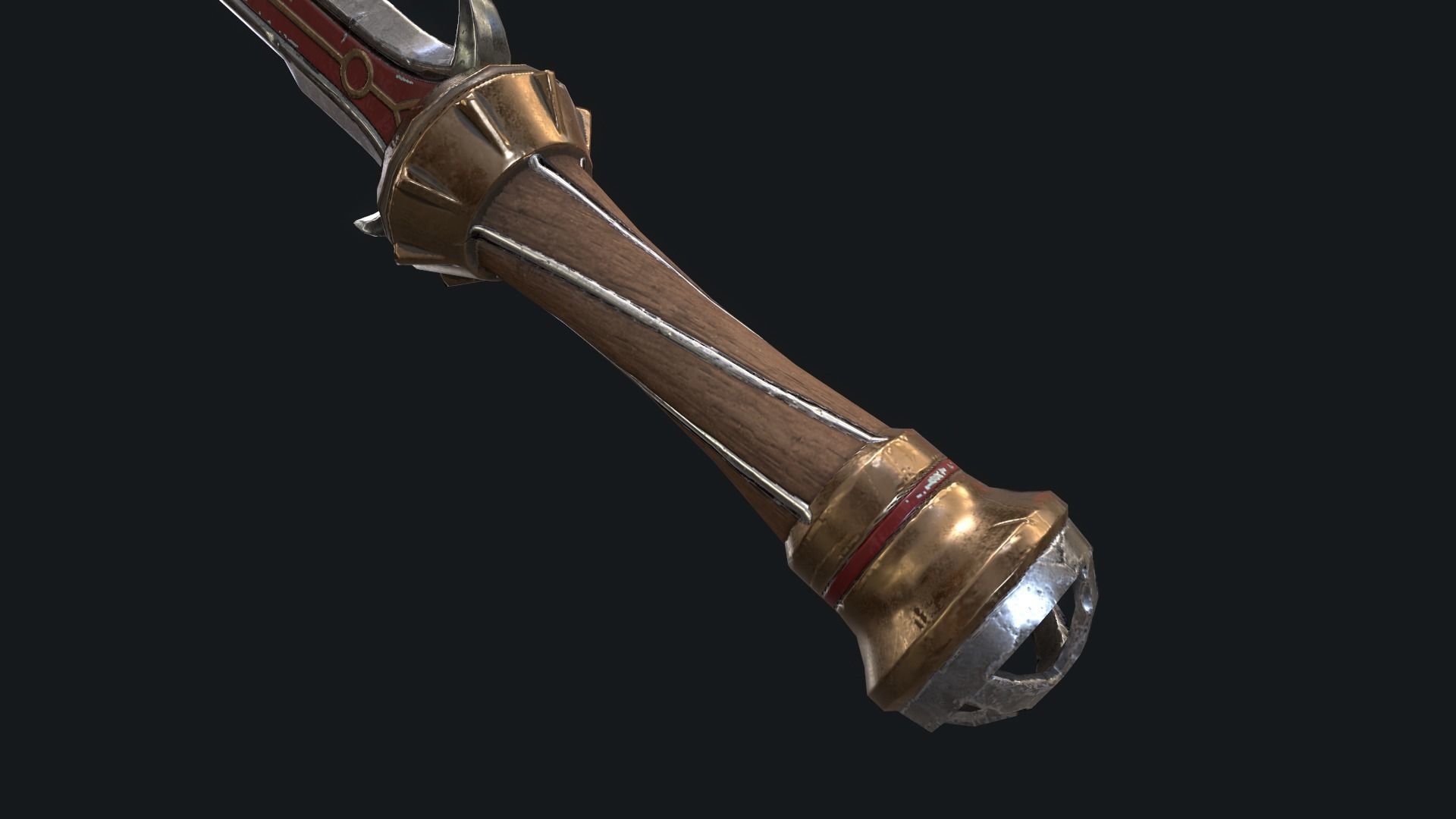 Fantasy Stylish- Dagger of Rave Low-poly 3D model_4