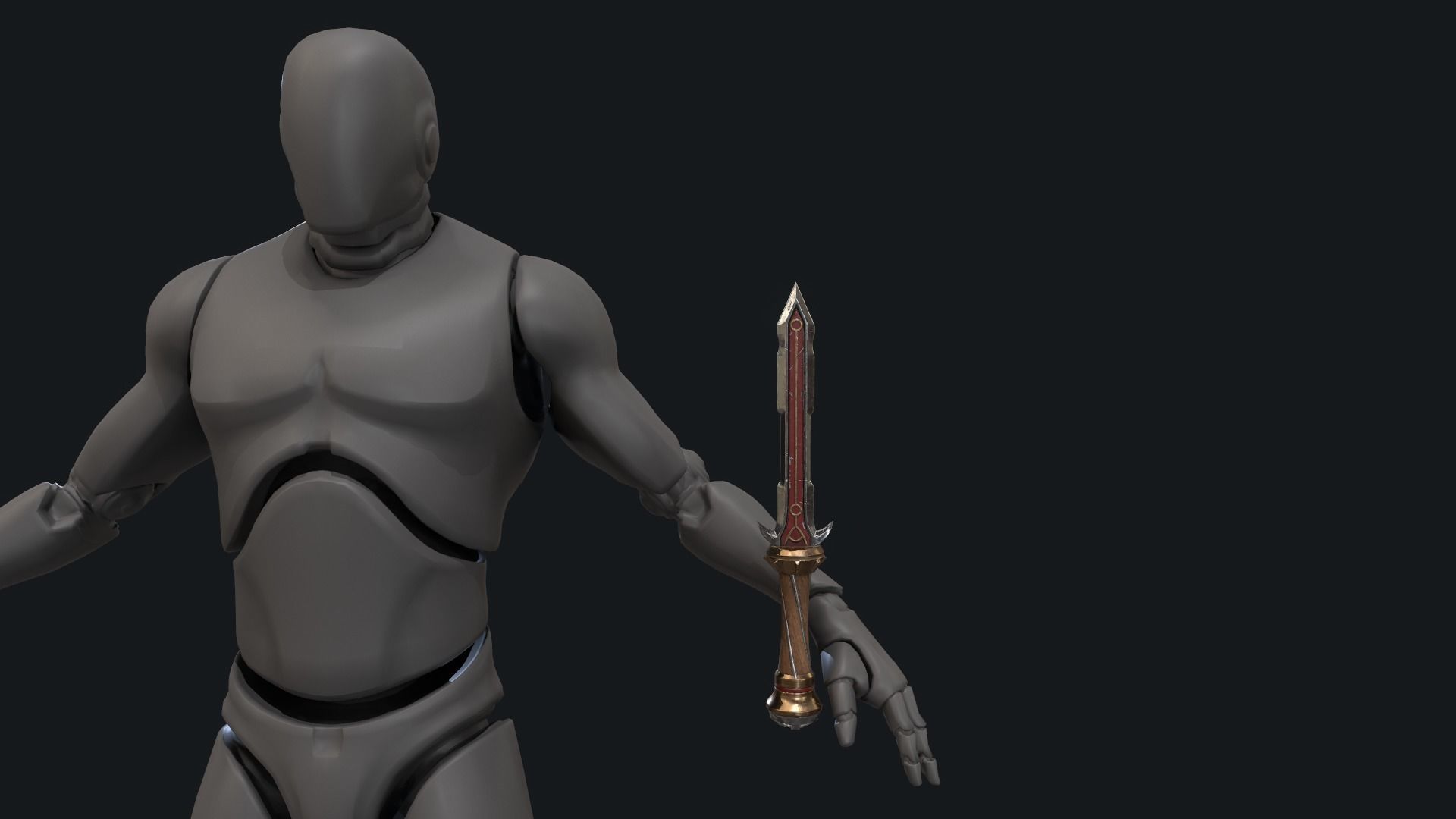 Fantasy Stylish- Dagger of Rave Low-poly 3D model_7