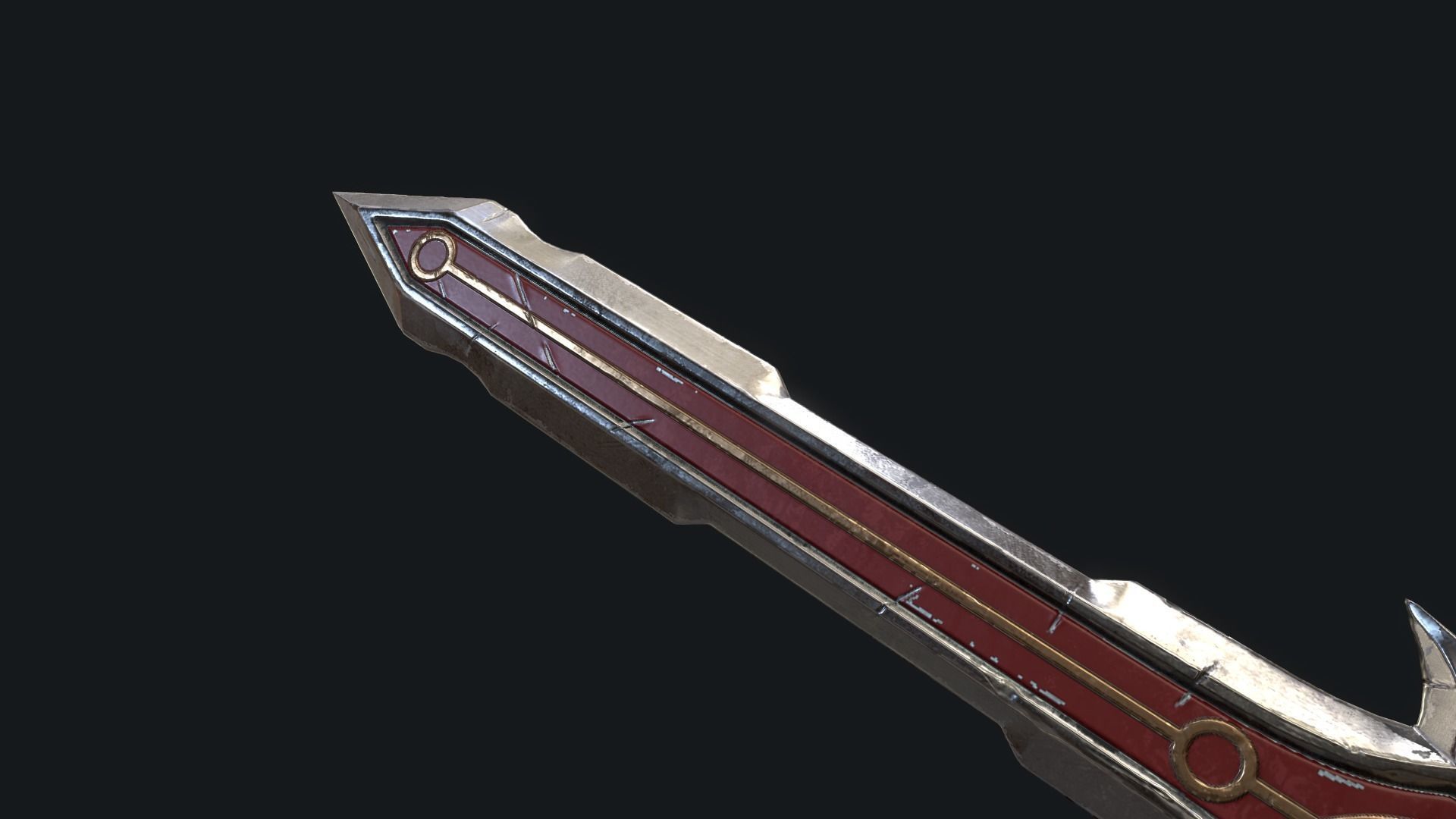 Fantasy Stylish- Dagger of Rave Low-poly 3D model_3