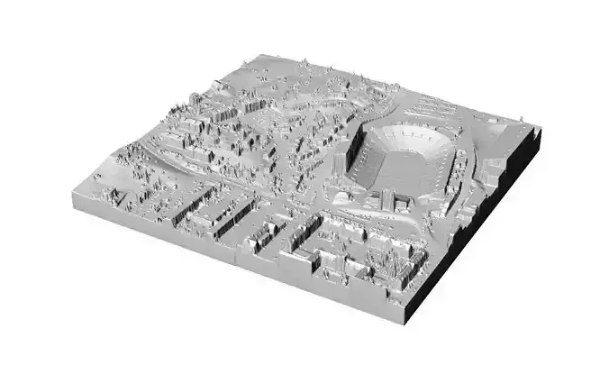 Purdue Campus 3D print model
