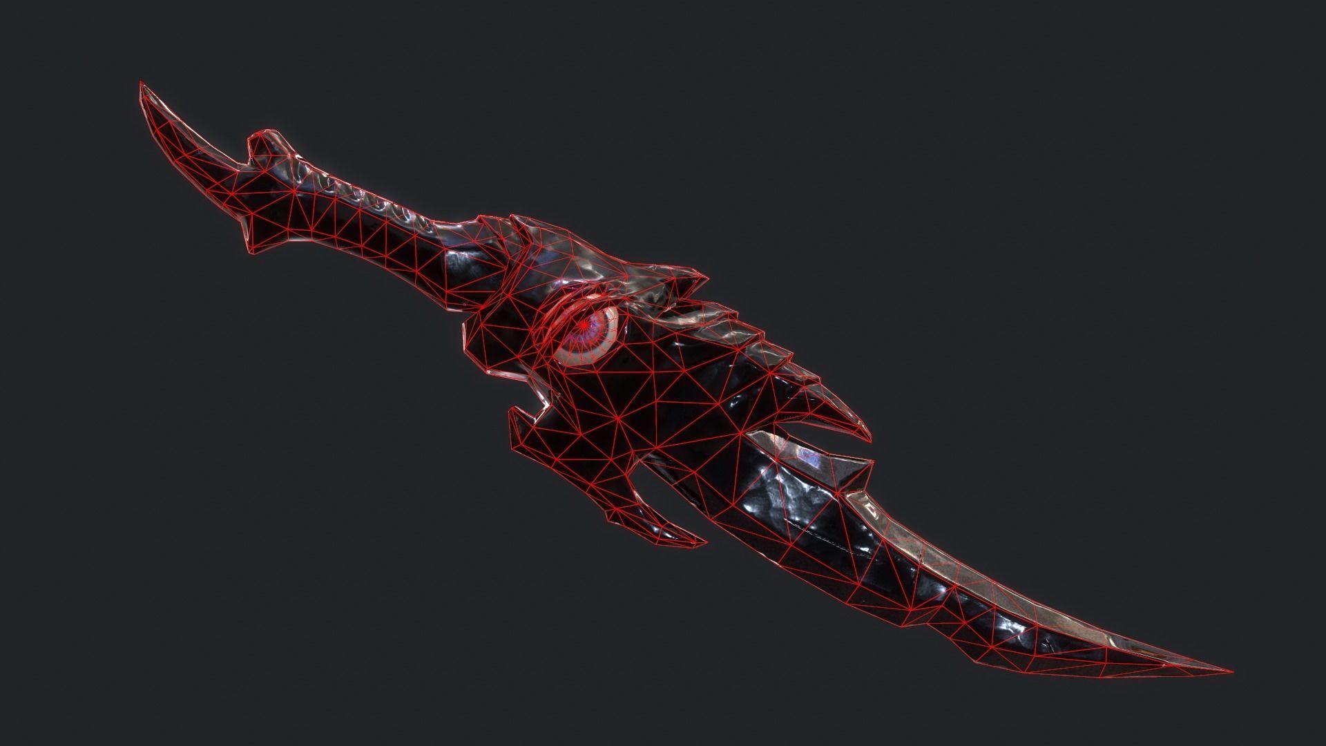 Fantasy Stylish- Dagger of Silence Low-poly 3D model_3
