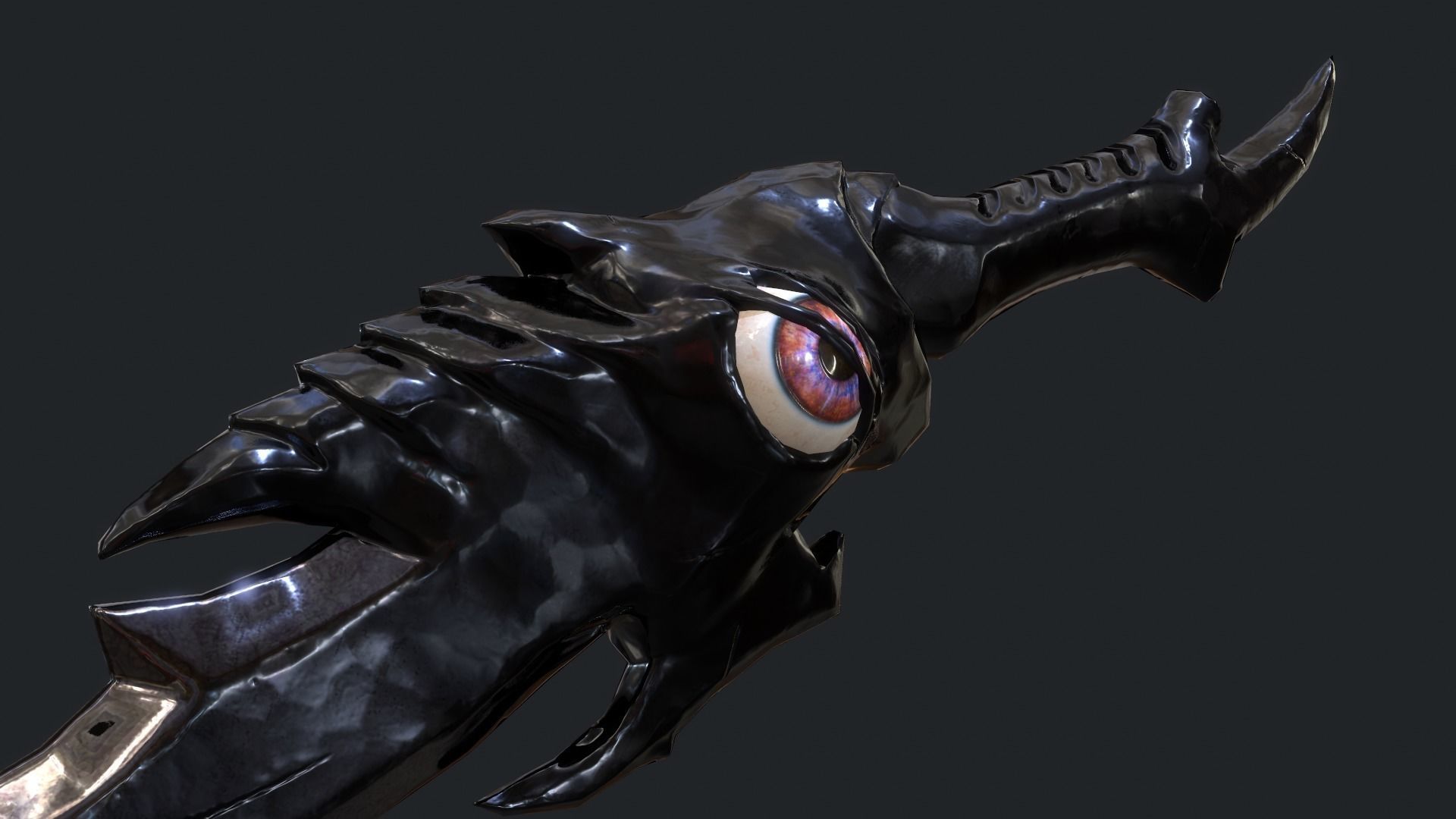 Fantasy Stylish- Dagger of Silence Low-poly 3D model_4