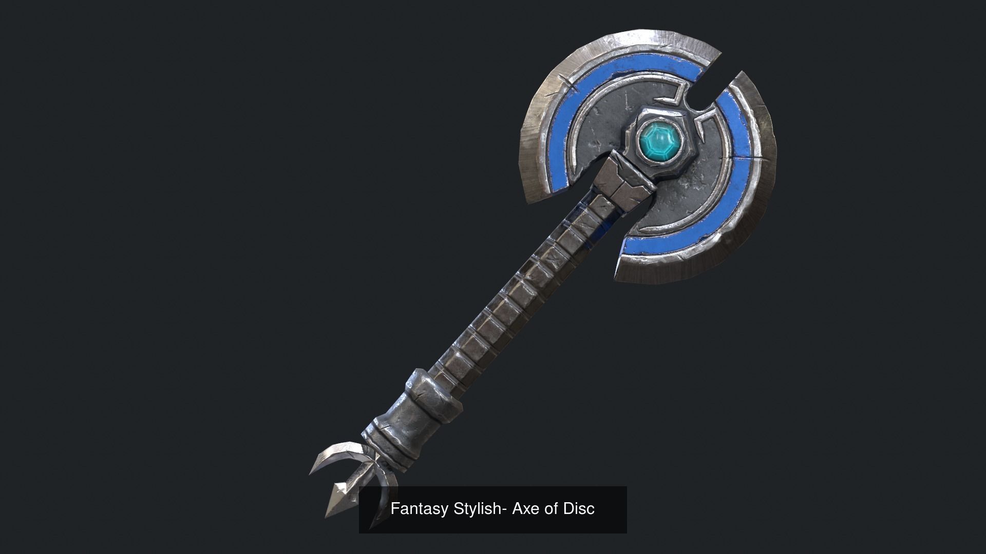Low poly Fantasy Stylish Axe Bundle 3D Model Collection_2