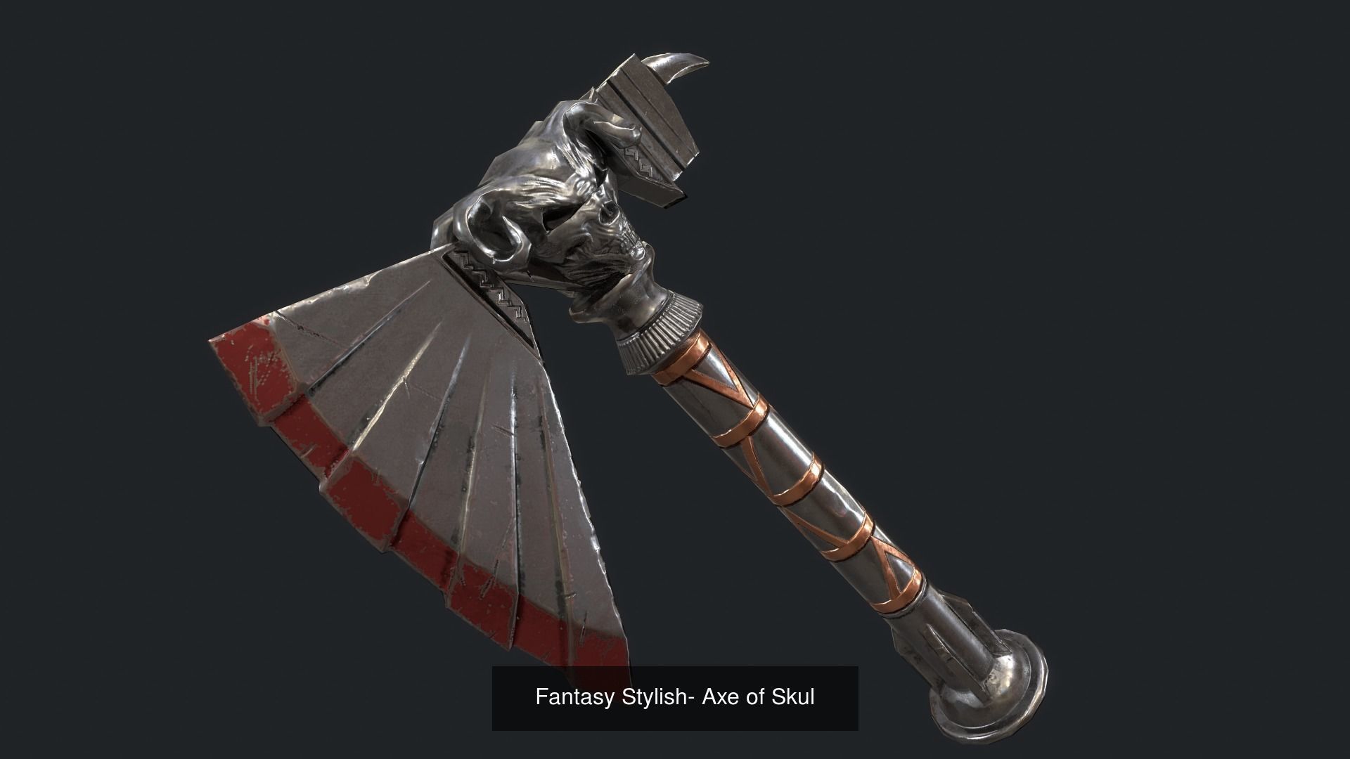 Low poly Fantasy Stylish Axe Bundle 3D Model Collection_5