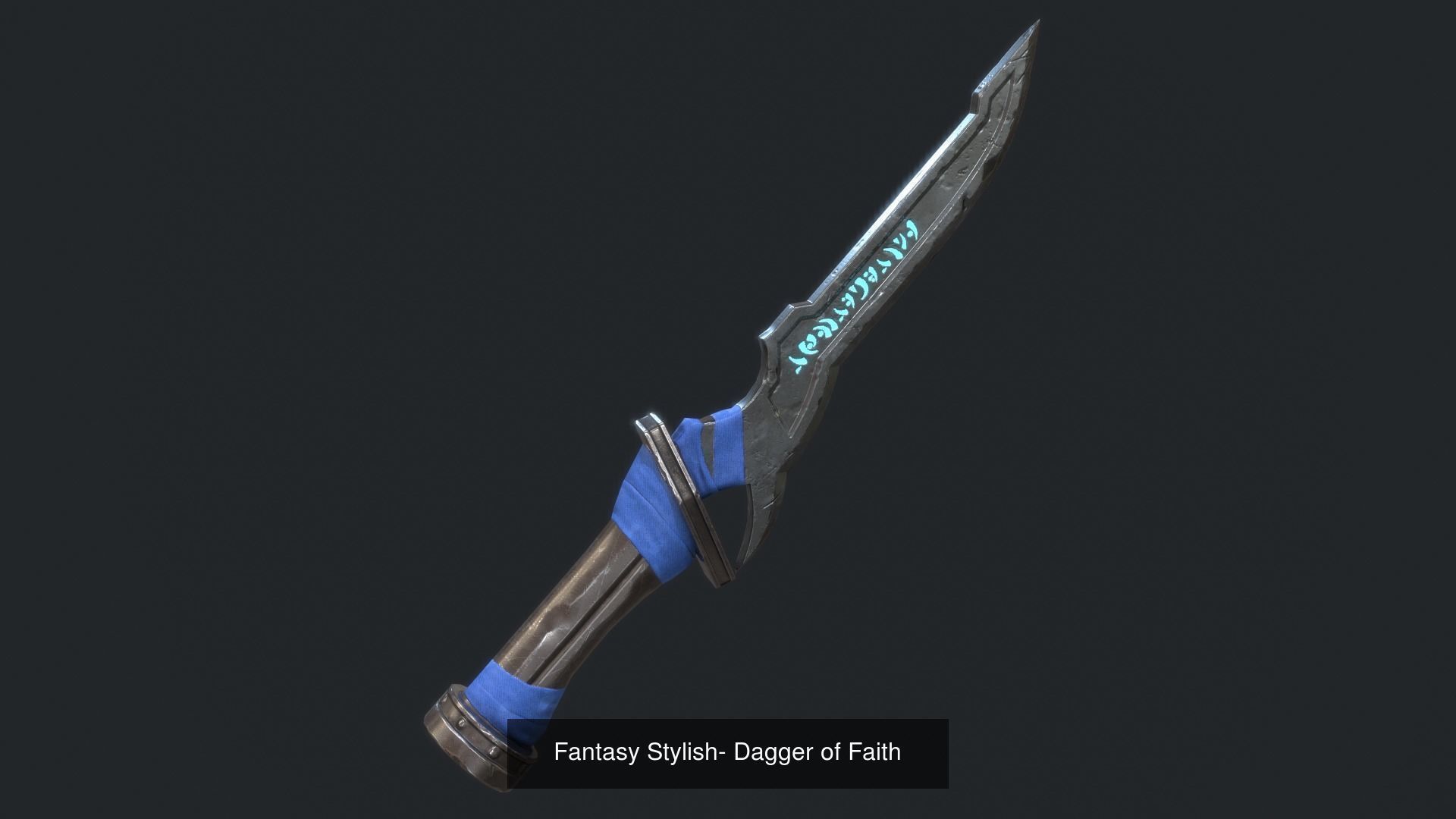 Low poly Fantasy Stylish Dagger Bundle 3D Model Collection_3