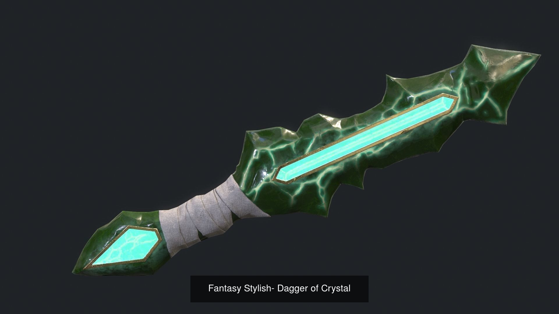 Low poly Fantasy Stylish Dagger Bundle 3D Model Collection_2