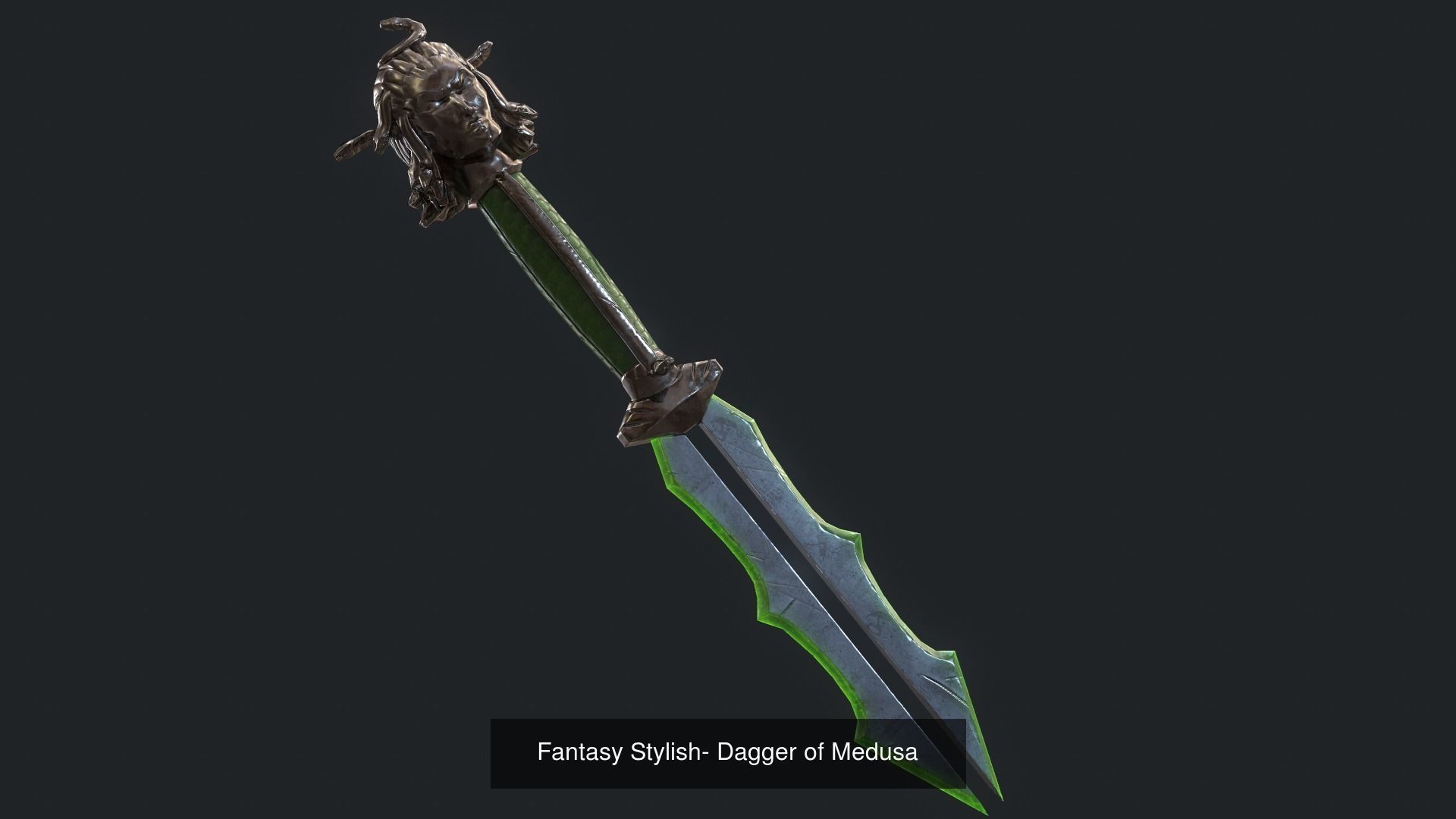 Low poly Fantasy Stylish Dagger Bundle 3D Model Collection_4