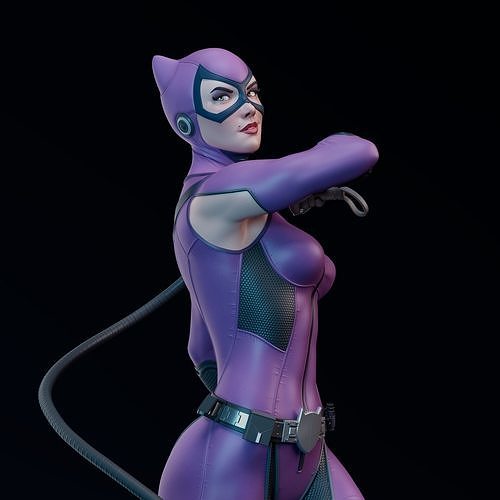 Catwoman statue 3D print model