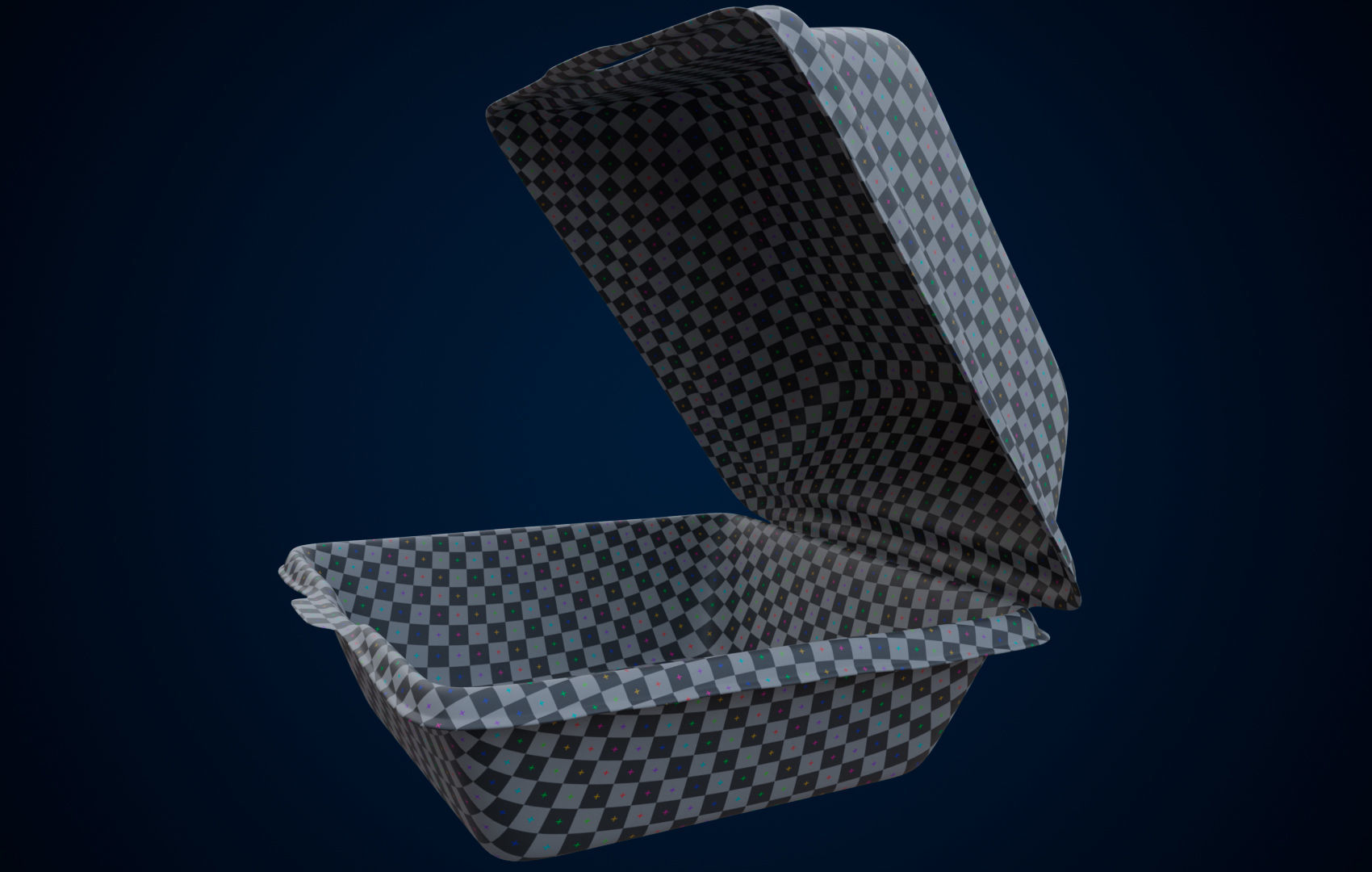 Disposable - Food Styrofoam Container 3D model_28