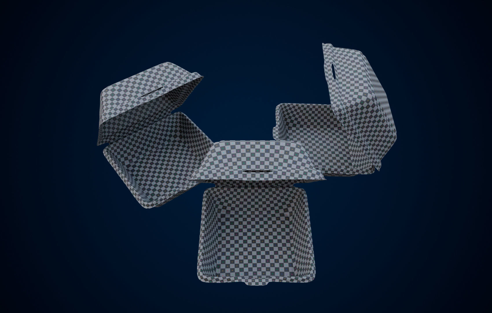 Disposable - Food Styrofoam Container 3D model_29