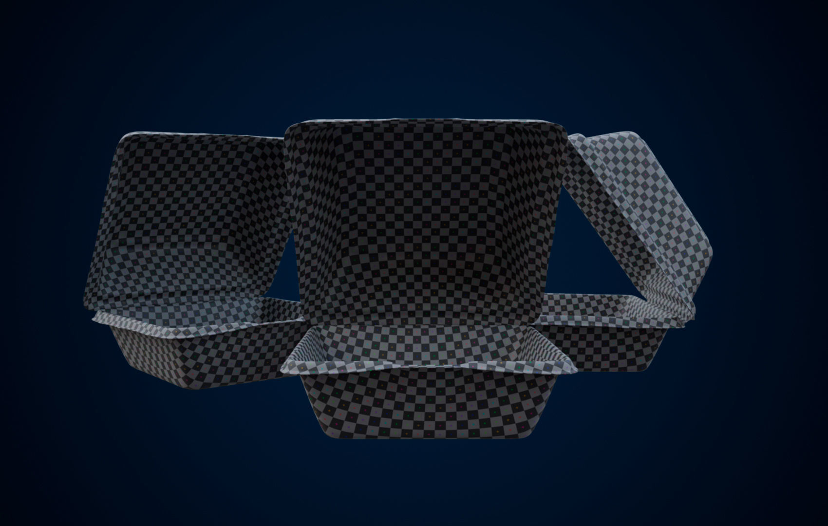 Disposable - Food Styrofoam Container 3D model_34