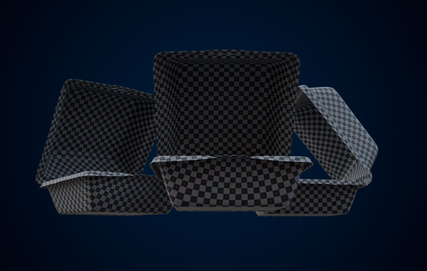 Disposable - Food Styrofoam Container 3D model_18