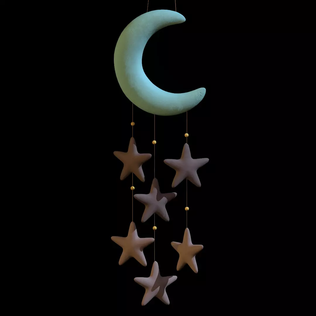 Decoration Moon Stars- Asset Low-poly 3D model