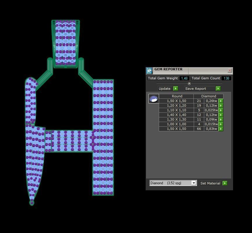 H Knife Pendant V2 3D print model_4