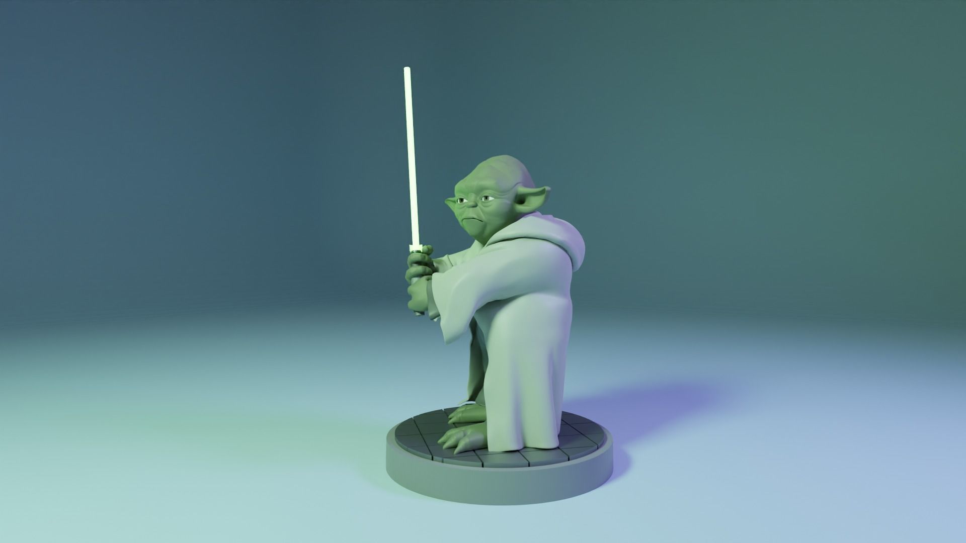 Star wars Yoda 3D print model_4