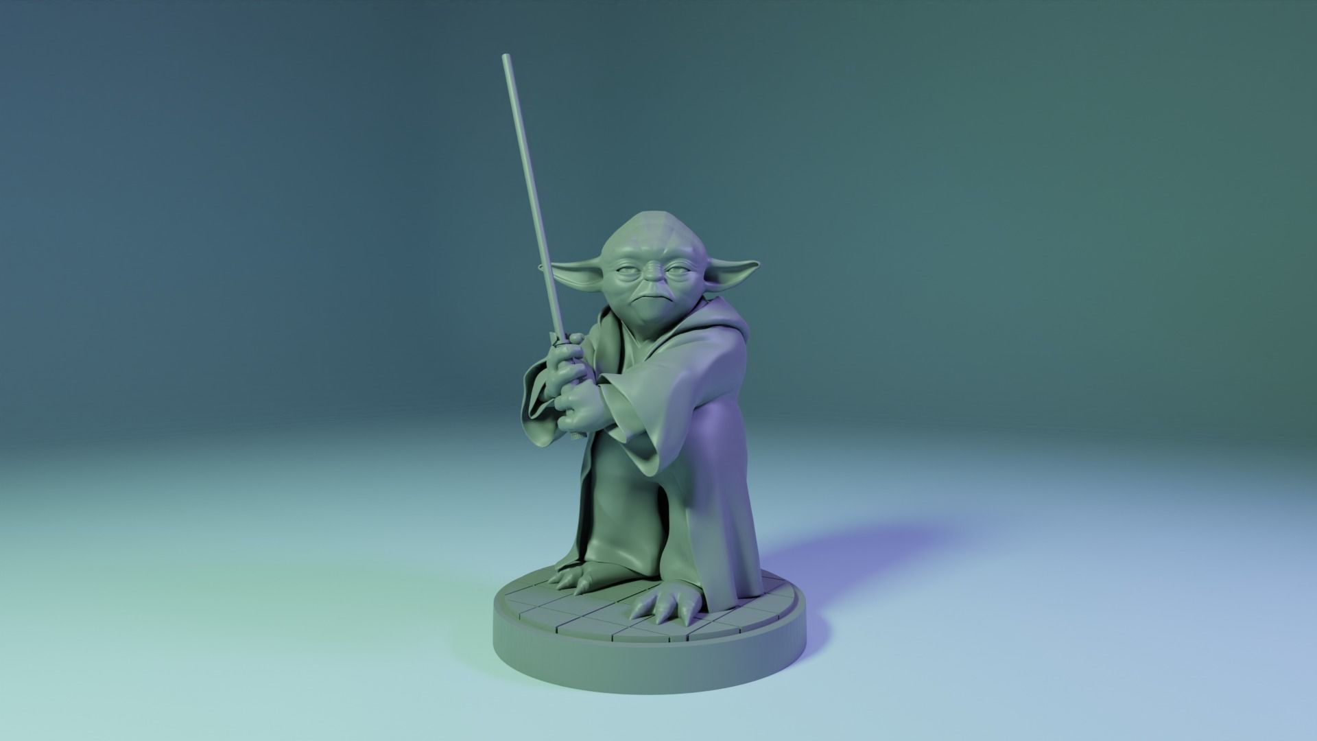 Star wars Yoda 3D print model_3