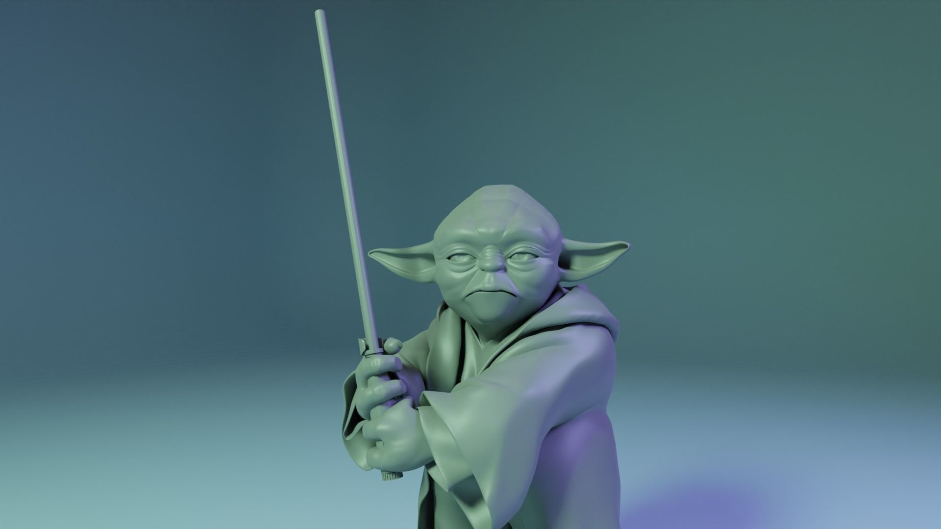 Star wars Yoda 3D print model_1