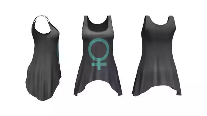 Ladies Hem Tank Long Top