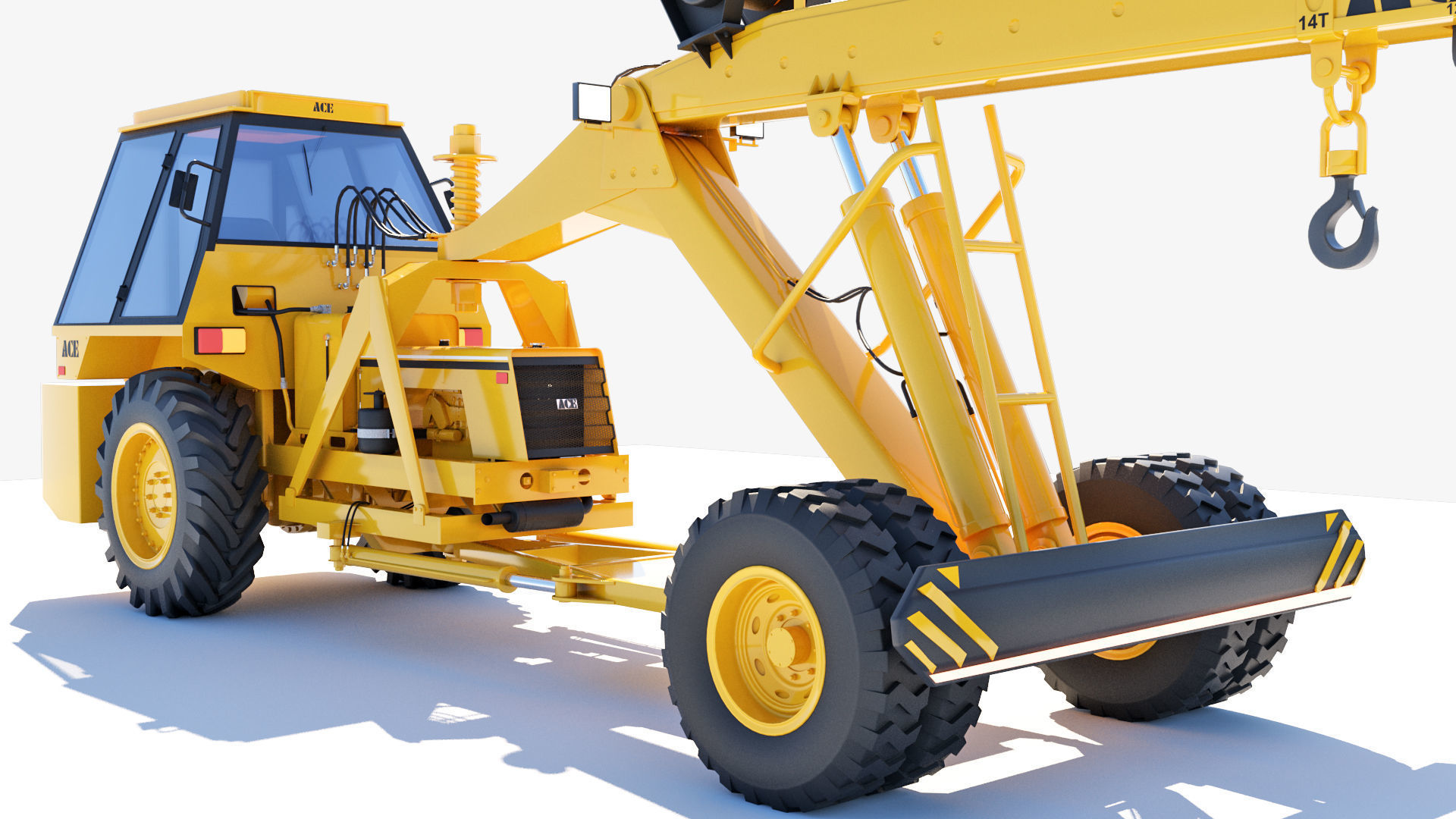 HYDRAULIC MOBILE CRANE -3D Model 3D model 3D model_9