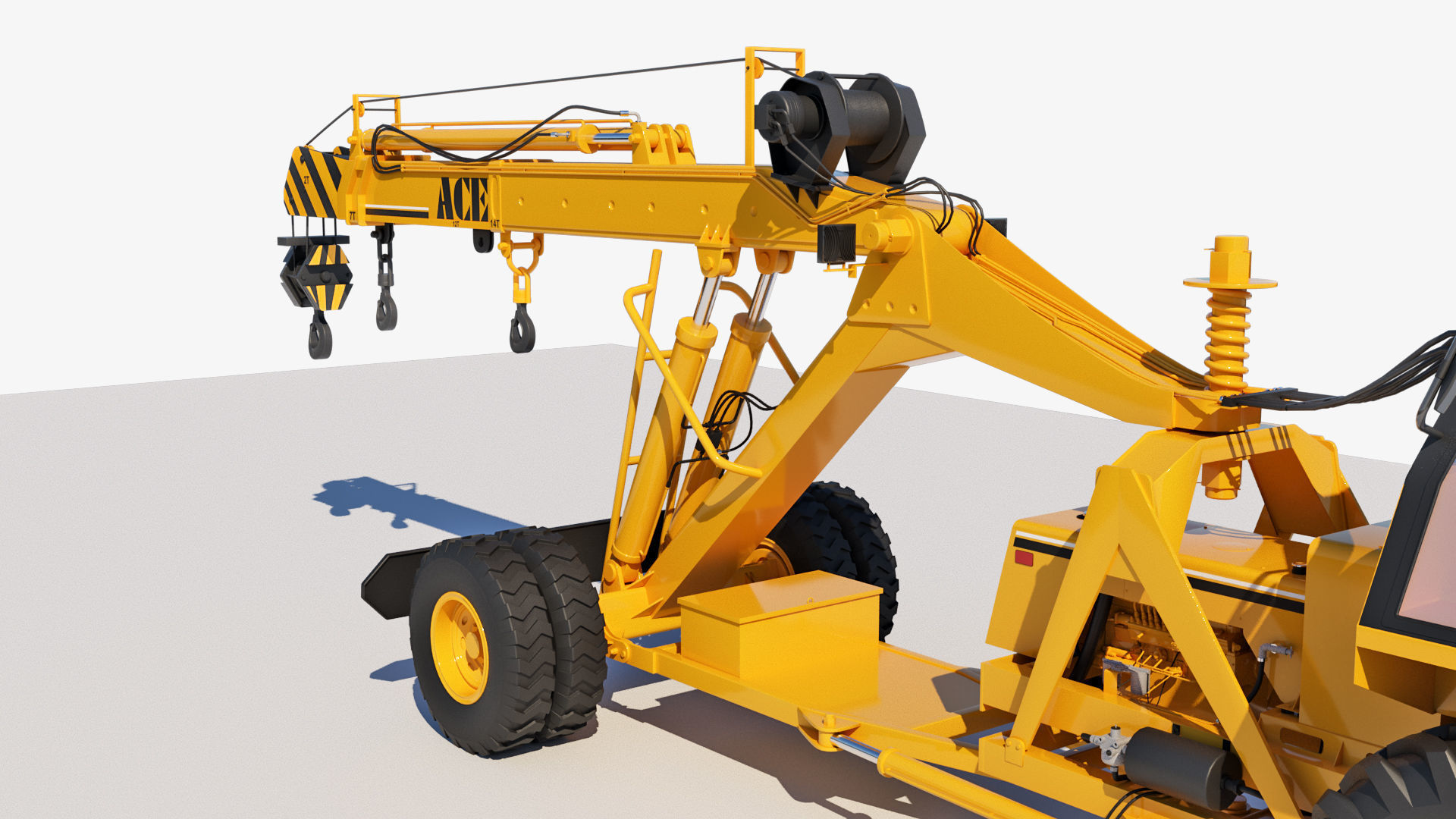 HYDRAULIC MOBILE CRANE -3D Model 3D model 3D model_10