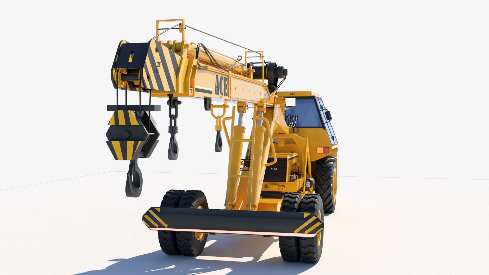 HYDRAULIC MOBILE CRANE -3D Model 3D model 3D model_8
