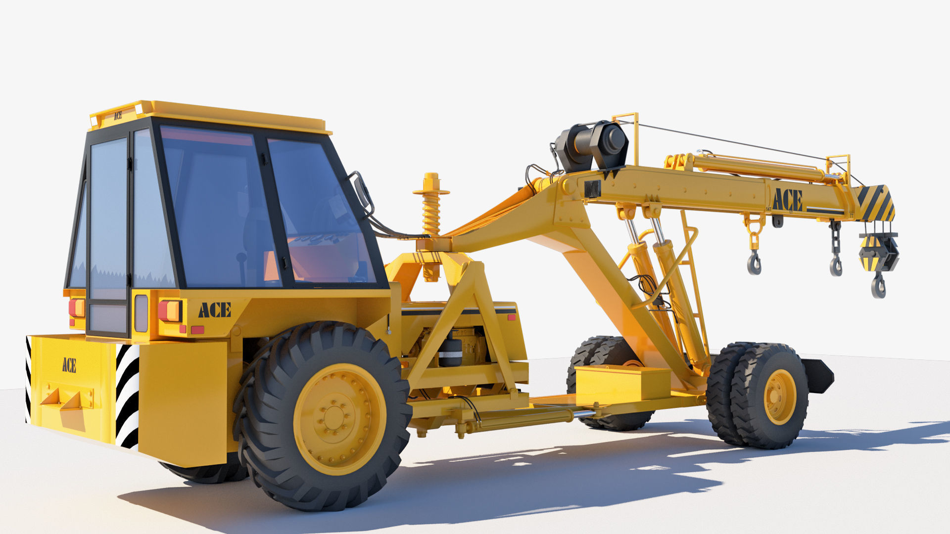 HYDRAULIC MOBILE CRANE -3D Model 3D model 3D model_4
