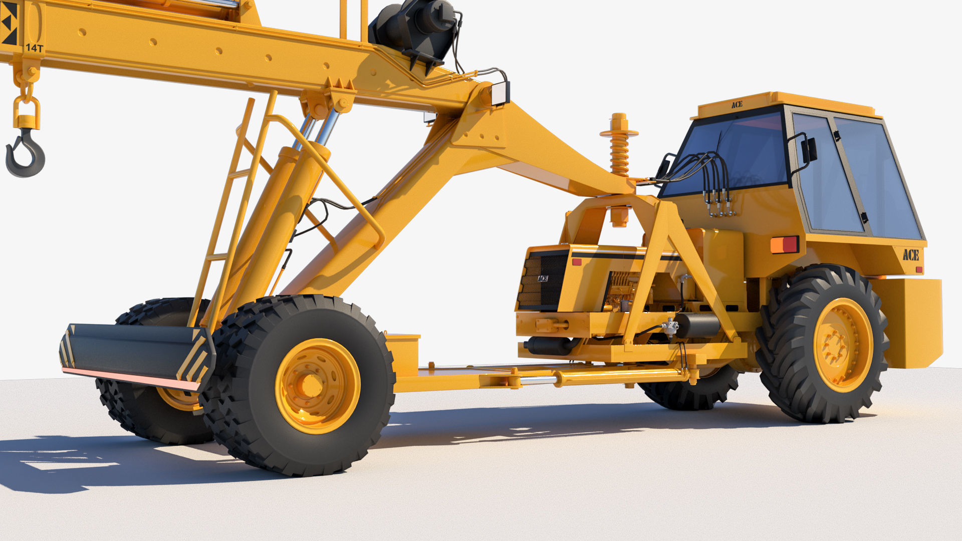 HYDRAULIC MOBILE CRANE -3D Model 3D model 3D model_7