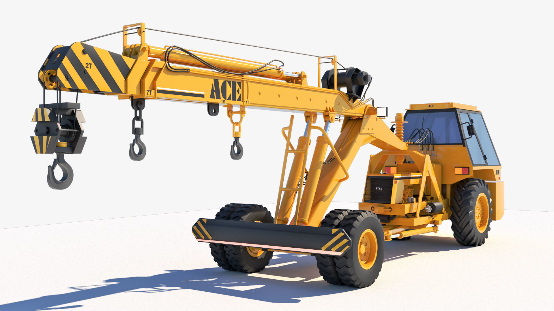 HYDRAULIC MOBILE CRANE -3D Model 3D model 3D model_5