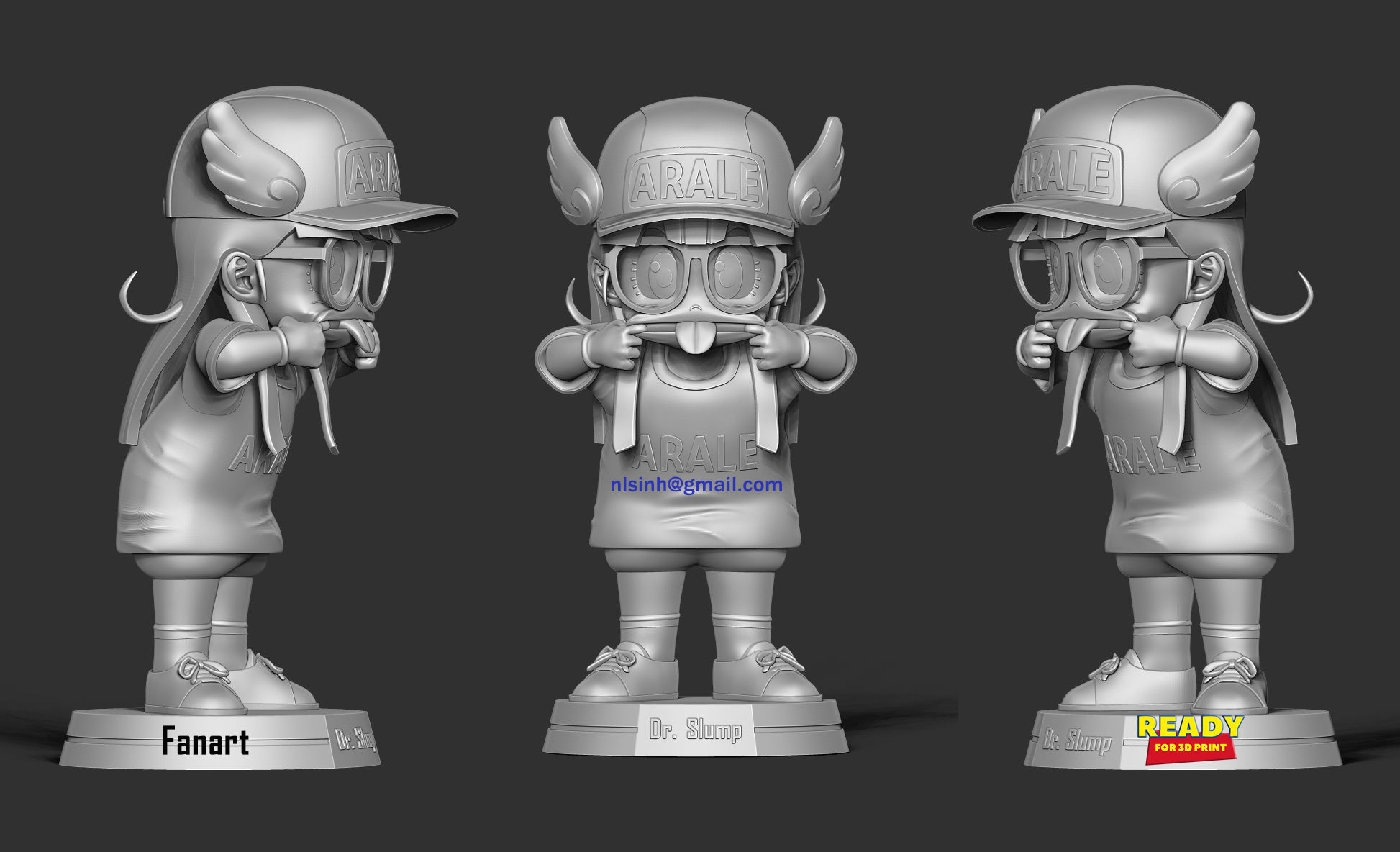 Naughty Arale Norimaki 3D print model_4